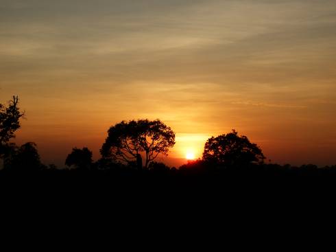 アンコール遺跡の夕日