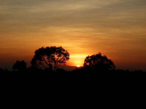 アンコール遺跡の夕日