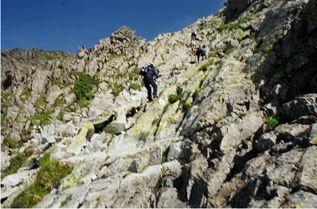 紀美子平から岳沢ヒュッテへ