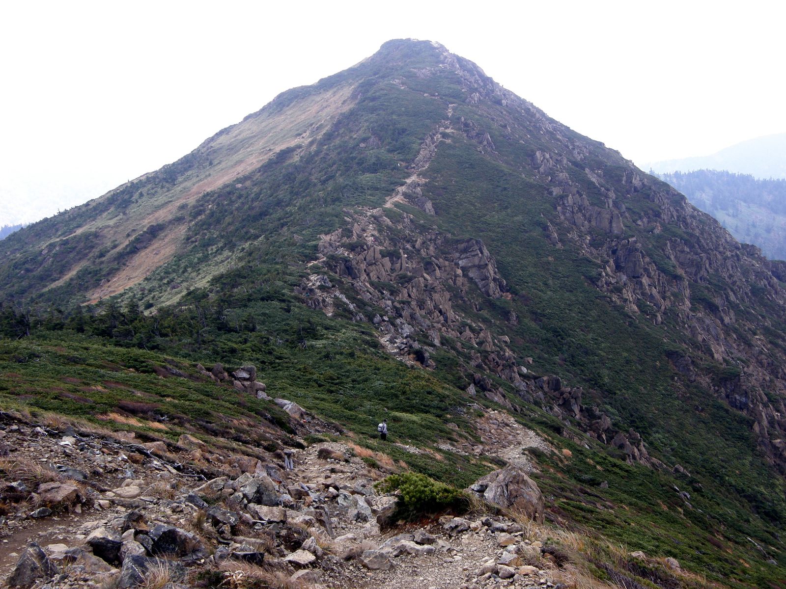 至仏山側から見た小至仏山